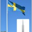 Flaggstång original med U-balk montering