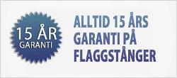 15 års garanti på flaggstänger från Flagmore